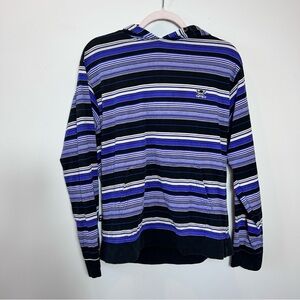 Four Star Skater Black and Purple Striped Hoodie